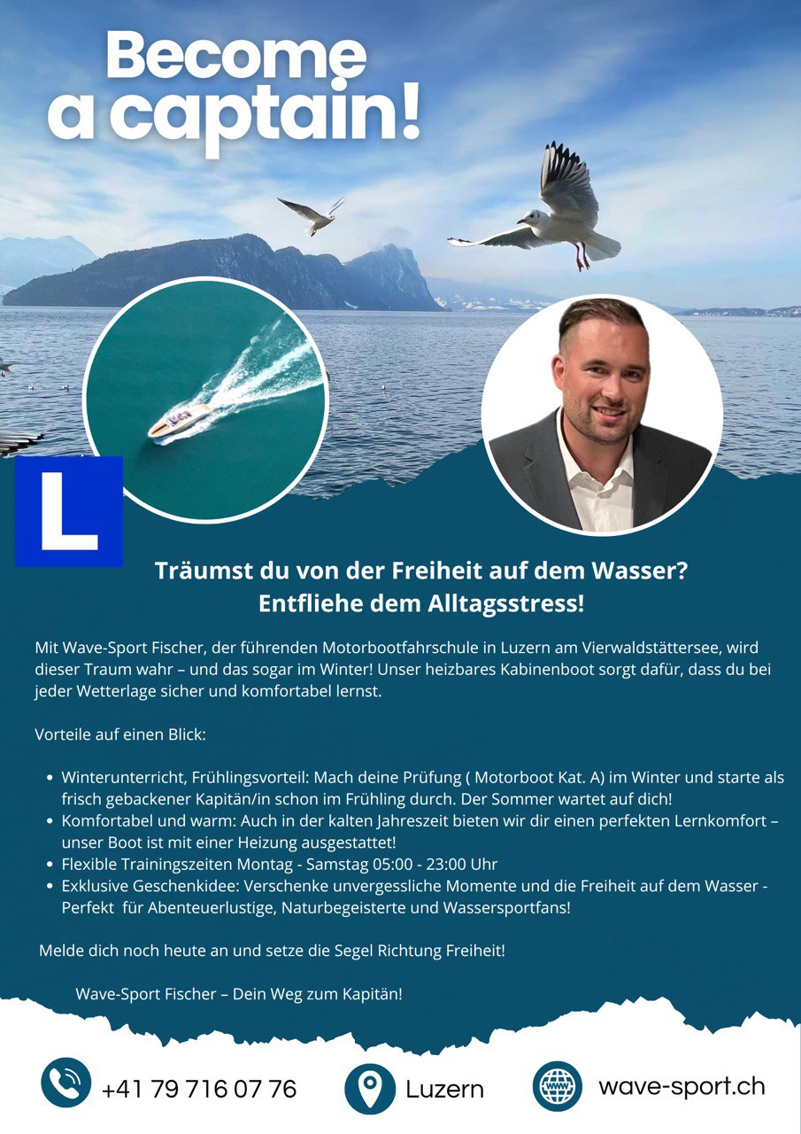 Motorbootfahrenlernen auf dem Vierwaldstättersee – im Winter