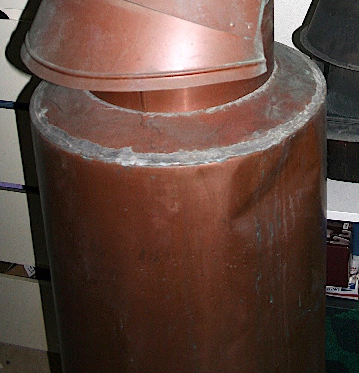 Kupfer John, Dreh-Kaminhut, John-Mütze, RZ 300/470, sehr rar