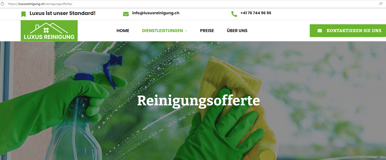Gratis Reinigungs-Offerte mit Abnahmegarantie