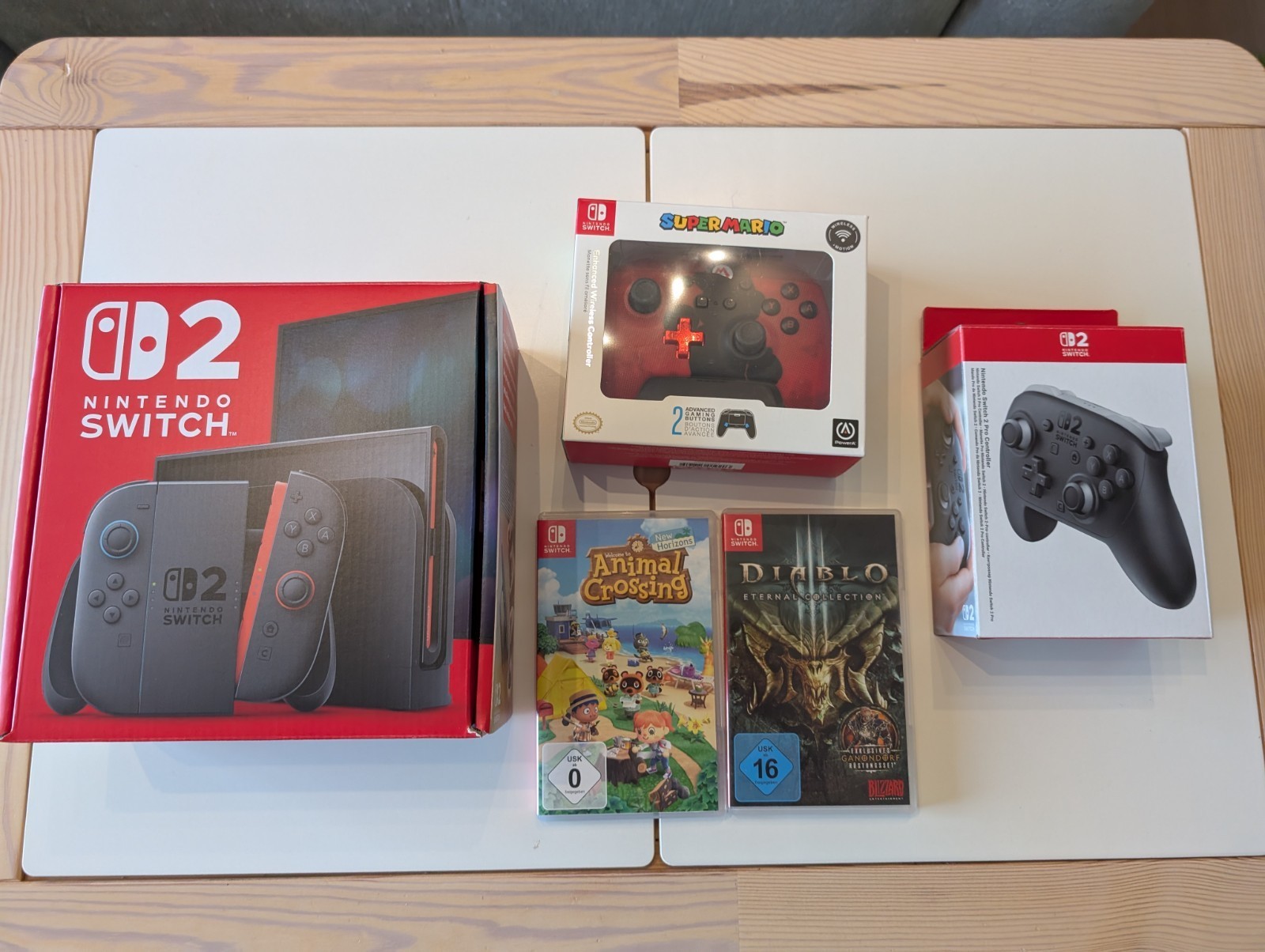 Nintendo Switch 2 mit 2 Spielen und Pro