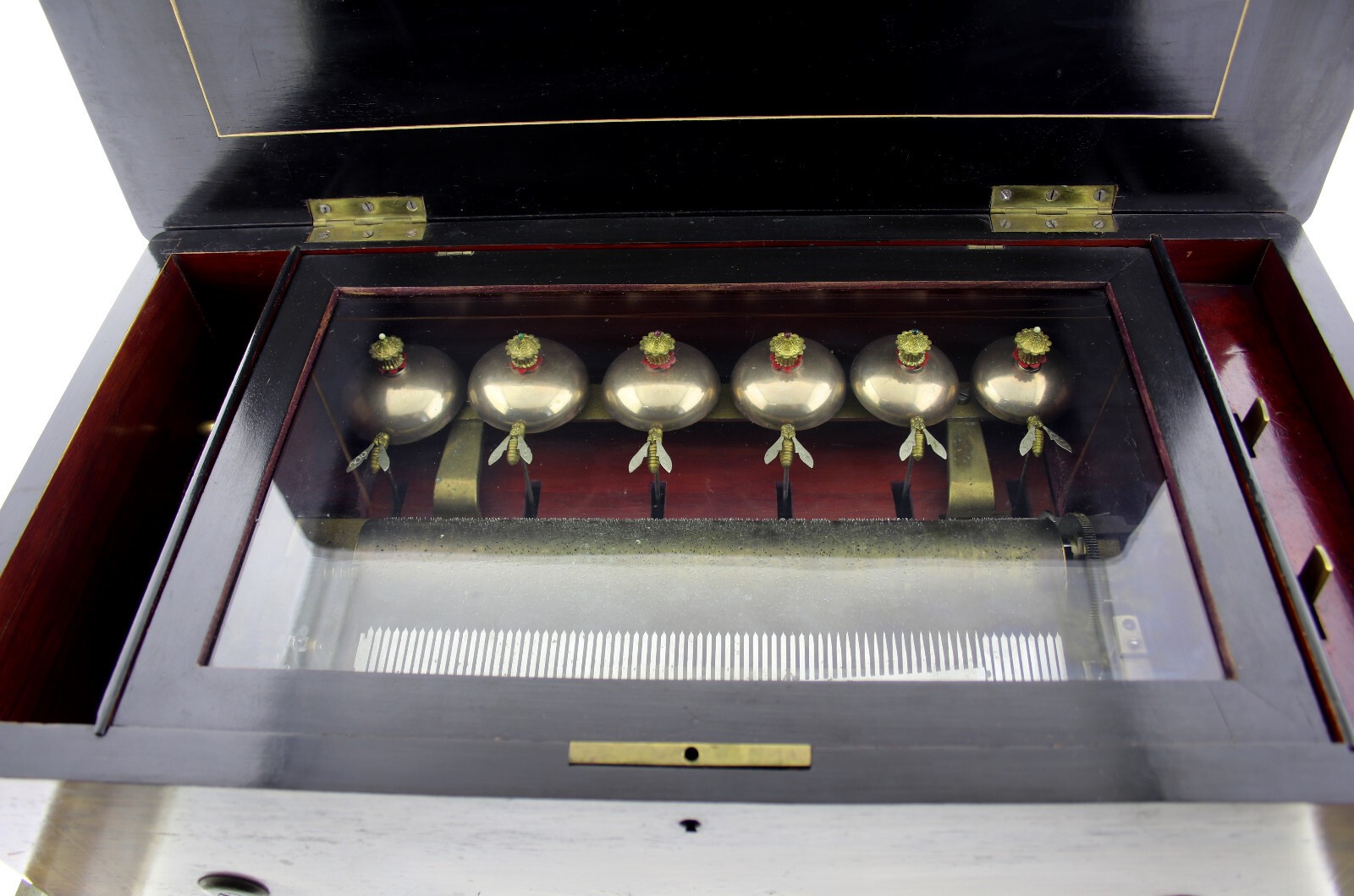 Antikes Walzenspielwerk um 1870 mit 6 Glocken