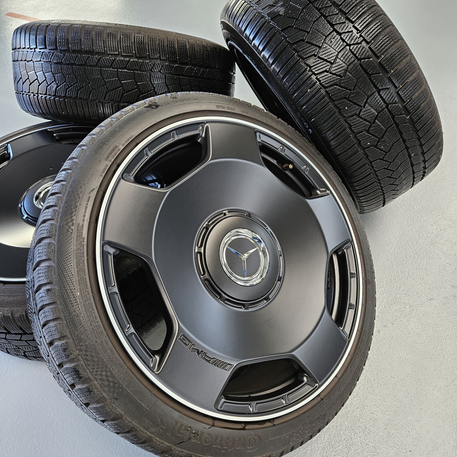 Mercedes AMG Monoblock 21 Zoll Alufelgen Schwarz matt