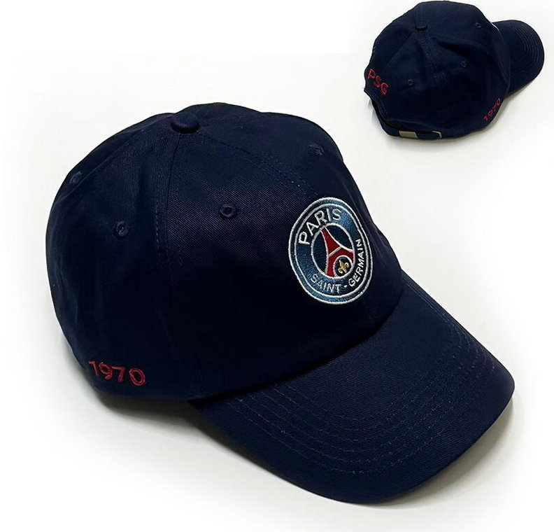 PSG Paris Saint Germain Baseball Cap aus Baumwolle Navy Blau Verstellbare Unisex Kappe